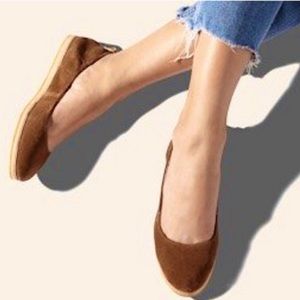 TOMS Brown Suede Olivia Ballet Flats